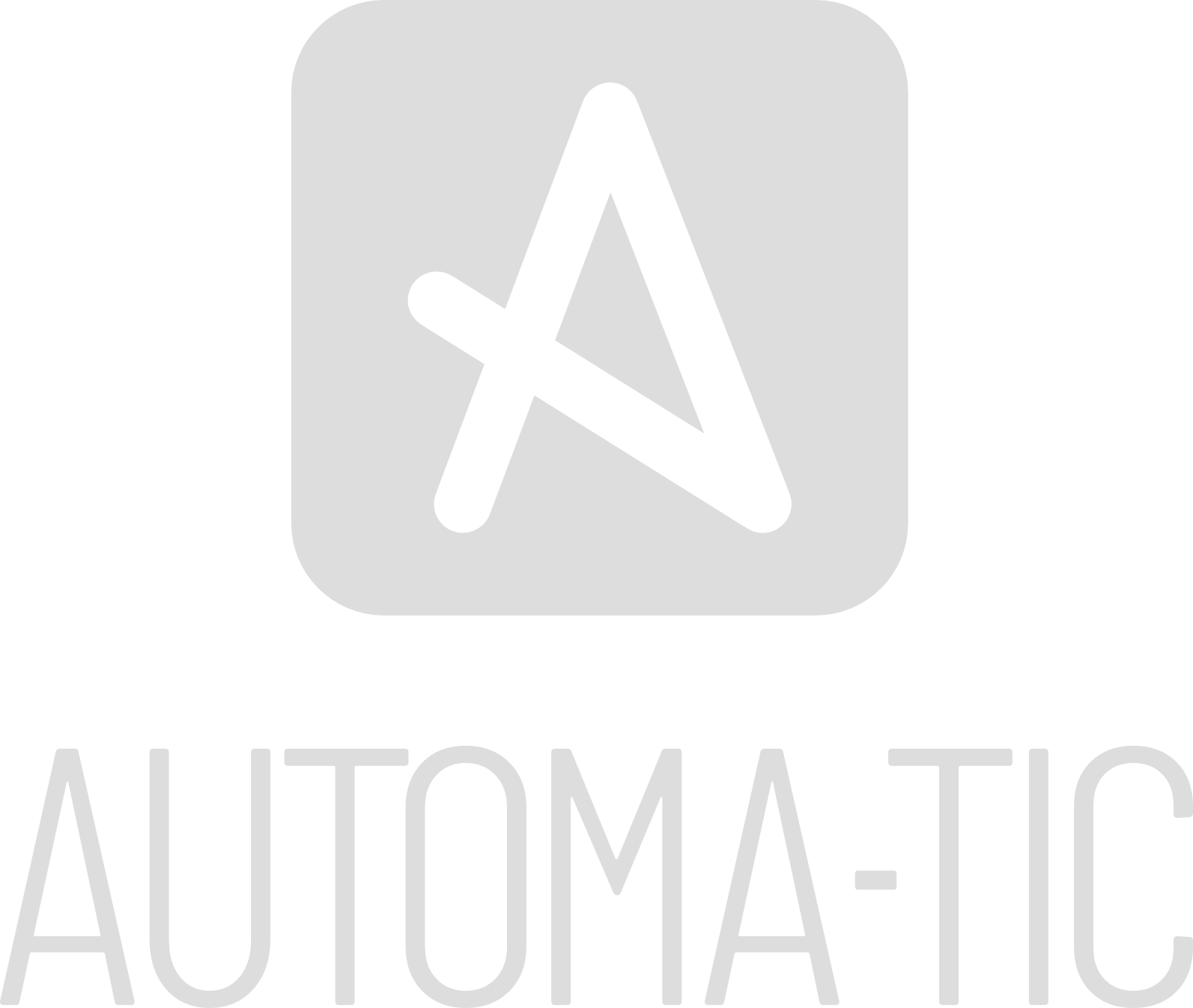 Logotipo vertical de Automa-tic para fondo oscuro